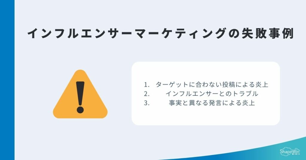 インフルエンサーマーケティングの失敗事例＿インフォグラフィック